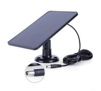 Panel de energía solar de 4 W con 9 cables de 80 pies para cámara parpadeante, uso al aire libre con materiales laminados PET y montaje ajustable (CC negro)