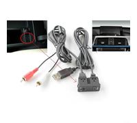 Panel de entrada AUX para coche con y para enchufe RCA, adaptador de interfaz de audio de cable de 150 cm compatible con BMW para Alpine para PIONEER para sistemas estéreo Sony del mercado de