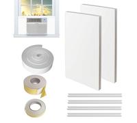Panel De Espuma Aislante Lateral | 2 Unidades de Tablero EVA para Aislamiento de Aire Acondicionado de Ventana,Aislamiento Térmico y Anticorriente con Banda Selladora para Hogar, Sala, Estudio