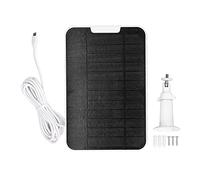 Panel de expansión solar, fuente de alimentación solar portátil resistente a la intemperie con soporte ajustable para cámara de seguridad 4W 6V (Blanca)
