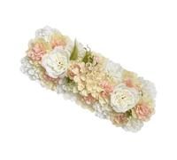 Panel de flores artificiales para centros de mesa para boda, mesa de comedor, ceremonia, color champán, 50 x 20 cm