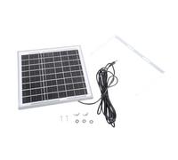 Panel de fuente de alimentación solar de 12 V, salida de 0,66 A, cable de 15 pies, puerto de 5,2 x 2,1 mm, compatible con sistemas de seguridad, adaptadores de carga móvil, panel solar