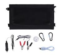 Panel de generador solar - Fuente de alimentación plegable, dispositivo de carga portátil | 100 W doble central USB ligera para aventuras de viaje, alfombra solar para uso fuera de la red, paquete de