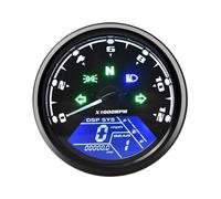 Panel De Instrumentos Digital Universal para Motocicleta, Velocímetro, Tacómetro, Odómetro, 199 mph, KM/H, 12 000 RPM, con Luz Indicadora Marcha Cuentakilómetros(Type H)