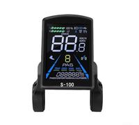 Panel de instrumentos LCD para bicicleta eléctrica S-100 compatible con protocolo 2 con conector impermeable para datos de batería de velocidad en tiempo real