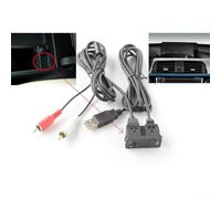 Panel de interfaz de audio negro para modelos BMW con tipo C Plus para conversión RCA, adaptador de instalación de tablero de material ABS con cable de 150 cm para Alpine para Pioneer para Sony