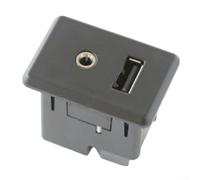 Panel de interfaz de audio USB AUX 5V ABS negro para Nissan Versa 2015-2017, para Sentra 2015-2018, para Altima 2015-2016, OEM 28023-9KF1A Instalación de consola central