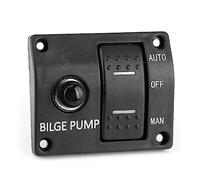 Panel de interruptor de bomba de 3 vías Beufee, panel de control de la bomba Panel de conexión Cable 12V 24V con indicador LED