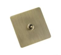 Panel de interruptor de luz de pared de acero inoxidable, acabado en bronce verde, control de palanca de 1-4 bandas, cableado de 1/2 vía, 8686 mm con base ignífuga cepillada para pasillo, baño, cocina