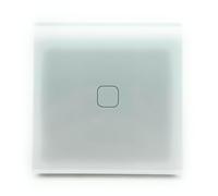 Panel de Interruptor Doble de Pared Táctil Moderno con Enchufe y Puerto USB y USB-C WiFi, Color Blanco (Un Interruptor WiFi)