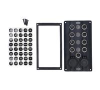 Panel de interruptor Gearwell Toggle, 4 Tablero de interruptor de pandillas, panel de encendedor de encendedor de cigarrillos de 12 V, panel pre -cableado impermeable IP65,