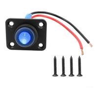 Panel de interruptores, 12 V 1 - 6 bandas, LED, barco, RV, coche, impermeable, IP67, panel de interruptor electrónico para botón de palanca de vehículo (1 azul)