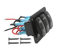 Panel de Interruptores 3 Gang 5 Pin, Luz de Barra LED con Retroiluminación Azul, DC12-24V, Resistente al Agua - Control Multipropósito, Protección Contra Sobrecargas, Ideal para