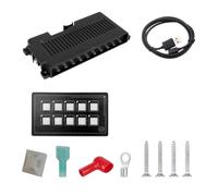 Panel de interruptores de 10 botones, 60 A, 24 V, 12 V, membrana PET, control táctil, luz de barco, caravana, caja de fusibles, módulo Bluetooth