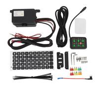 Panel de interruptores de 6 canales y 12 V, carcasa de aluminio regulable, caja de control de circuito para barra de luces LED de 720 W y 60 A con sensor de retroiluminación, kit (Luz verde)