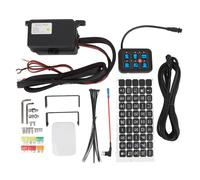 Panel de interruptores de 6 canales y 12 V, carcasa de aluminio regulable, caja de control de circuito para barra de luces LED de 720 W y 60 A con sensor de retroiluminación, kit (Luz azul)