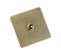 Panel de interruptores de acero inoxidable de bronce verde 86 de 1 a 4 bandas para placa de pared de palanca para cableado de 2 vías, decoración moderna del hogar, 86 x 86 mm (1 banda)