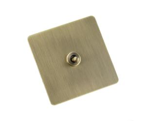 Panel de interruptores de acero inoxidable de bronce verde 86 de 1 a 4 bandas para placa de pared de palanca para cableado de 2 vías, decoración moderna del hogar, 86 x 86 mm (1 banda)