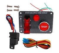 Panel de interruptores de encendido LED para coche, 2/4 palancas, apto para motor de coche de carreras, botón pulsador de arranque de 12 V. Interruptor Basculante Botonera Elevalunas(2 Toggle Switch)