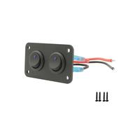 Panel de interruptores de palanca universal de 12 V, 1 a 4 entradas, USB, for coche, barco, caravana, camión, LED azul, accesorios de estilo, interruptor basculante marino(WHITE)