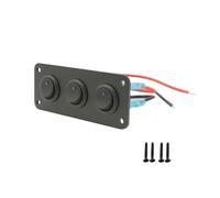 Panel de interruptores de palanca universal de 12 V, 1 a 4 entradas, USB, for coche, barco, caravana, camión, LED azul, accesorios de estilo, interruptor basculante marino(Blue)