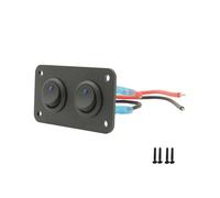 Panel de interruptores de palanca universal de 12 V, 1 a 4 entradas, USB, for coche, barco, caravana, camión, LED azul, accesorios de estilo, interruptor basculante marino(WHITE)