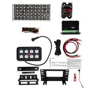 Panel de Interruptores LED para Automóvil,Panel de Interruptores de 8 Bandas de Luz Azul de Aluminio Regulable Automáticamente,Caja de Control de Circuito de de Relé Electrónico Universal IP