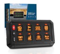 Panel De Interruptores RGB De 8 Entradas, Caja De Sistema De Relé De Control De Circuito, Interruptor Momentáneo Universal, 12-24 V, Resistente Al Agua, For Coche, Camión, Barco, UTV, RV