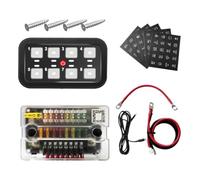 Panel de interruptores táctiles de 8 vías, 12 V-24 V, 3 modos de iluminación, con caja de fusibles y disyuntor de 60 A for camión, ATV, UTV