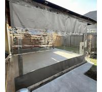 Panel de lona impermeable y resistente al viento para jardín, patio, porche, terraza y balcón (3 x 2,6 m, gris) - División versátil para exteriores