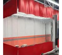 Panel de lona transparente impermeable para bahía de lavado de coches, bahía de trabajo, patio, pabellón de jardín y balcón