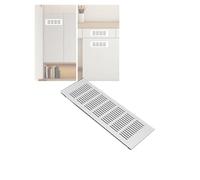 Panel de malla de ventilación de aleación de aluminio: rejilla rectangular decorativa for puerta de gabinete, zapatero, armario(5x10cm)