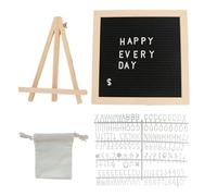 Panel De Mensajes - Tablero De Letras De Fieltro Y Madera | Pizarra de Mensajes Rústica Intercambiable para Escuela Aula Cuarto de Bebé Guardería Restaurante Barbería Boda