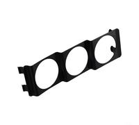 Panel de metal triple de 52 mm de calibre 3 diseñado para ranura de radio estéreo estándar de un solo DIN, se adapta a varios medidores automotrices