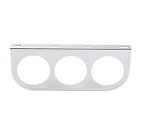 Panel de Montaje de Calibre Triple, 2-1/16" 52 Mm, Soporte de Cápsula de Calibre de Metal de 3 Orificios, Soporte Universal para Instrumentos para Tablero de Instrumentos (Plata)