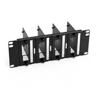 Panel de montaje en rack 2U de 10 pulgadas para 4 Raspberry Pi 5/4B/3B+/3B - Doble cara y listo para SSD - Placa de montaje de metal con soportes extraíbles - para DeskPi RackMate y rack de 10