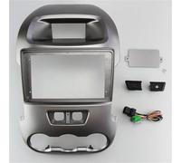 Panel de navegación Marco para DVD de coche 2 DIN compatible con Ford Ranger 2011-2015. Incluye panel frontal para radio de coche de 9 pulgadas y kit de instalación(Silver-Frame)