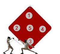 Panel de objetivo de práctica, entrenador de precisión de golpe para ejercicios de combate, tablero sintético ligero con puntos de puntería multicírculo, ahorro de espacio, accesorio para salas de