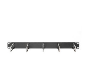 Panel de organización de cables con estribos de acero para armarios de 482,6 mm (19"), 1UA, Guía para cable negro, 6 mm (19"), 1UA, Panel de gestión de cables, Negro, Acero, 1U, Ovalado, China