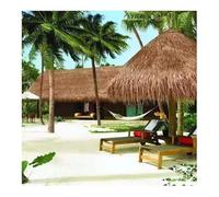 Panel de paja artificial de hojas de palmera - 100 x 50 cm Tiki Bar techo simulación paja para cobertizo al aire libre Multicolor paja sintética decoración de techo (tamaño: 3M Color: 5#)
