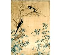Panel de papel de arroz chino con diseño de pájaros, 11.5 x 16 pulgadas (A3+), diseño de papel de decoupage para muebles, medios mixtos, tarjetas y manualidades, decoupage CRAFT KREATIVELY