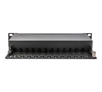 Panel de parcheo 10" DN-91612S-EA, 12 puertos, Cat.6a, Patch Panel negro
