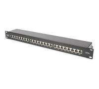 Panel de parcheo - Digitus - DN-91624S-EA-B - Cat6a - RJ-45 - 24 puertos - 1U