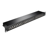 Panel de parcheo Goobay 93048 24 puertos Cat6 1U rack negro