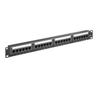 Panel de parcheo Goobay 93866 24 puertos Cat6 UTP rack 1U negro