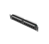 Patch Panel Lanberg 12 Puertos 1U 10" Cat.6 Negro
