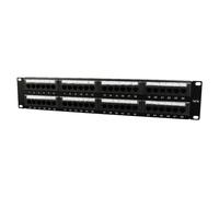 Panel de parcheo Phasak 24 puertos Cat.6 1U para rack 19"