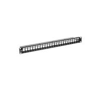 Panel de parcheo vacío 19" 24x keys 1U negro RAL9005 DN-91411