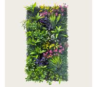 Panel de Pared Artificial Grande Premium 101.85x51.05 cm con Agave Realista, Helecho , Hojas y Más - Semejante a Natural, UV para Privacidad Exterior en y Decoración del Jardín