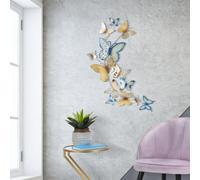 PANEL DE PARED C MARIPOSAS ORO/AZUL CIELO